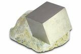 Natural Pyrite Cube In Rock - Navajun, Spain #361851-1